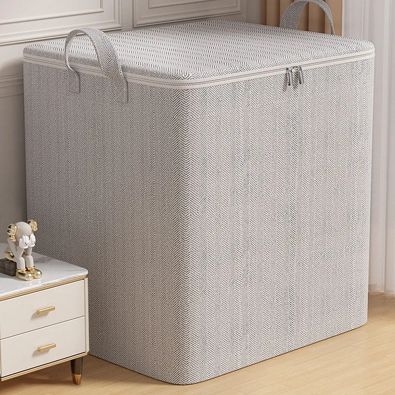 Boîtes de rangement pliables en tissu à grande capacité avec fenêtres et protection anti-poussière 2