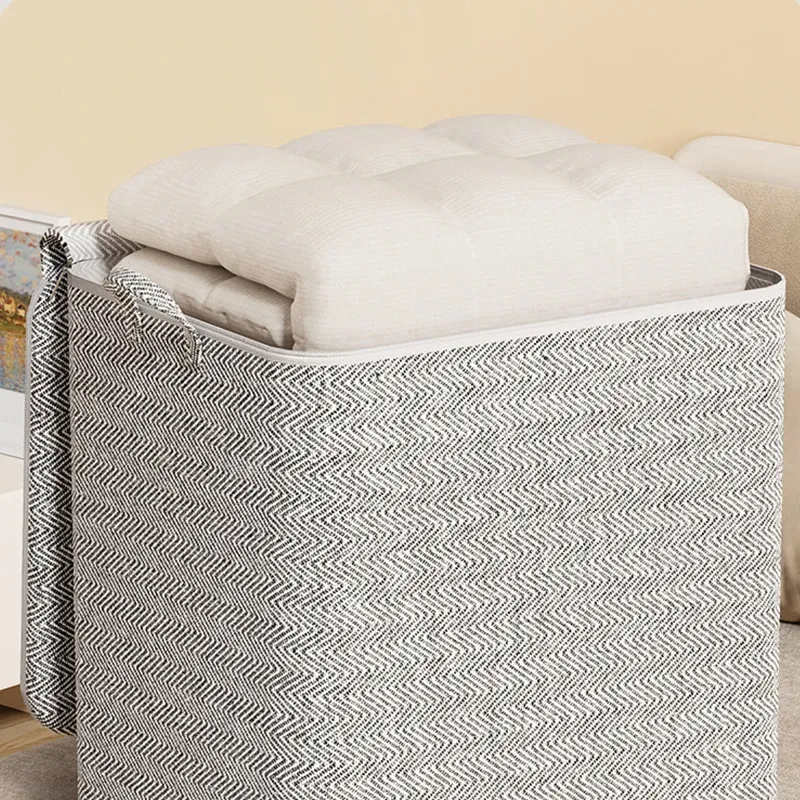 Boîtes de rangement pliables en tissu à grande capacité avec fenêtres et protection anti-poussière 3