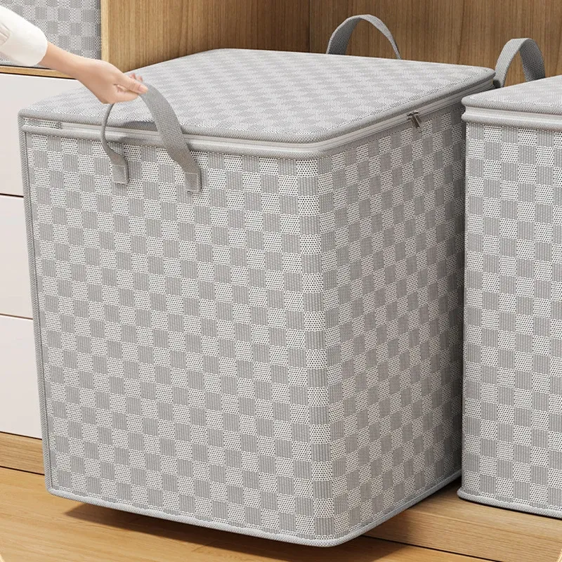 Boîtes de rangement pliables en tissu à grande capacité avec fenêtres et protection anti-poussière 4