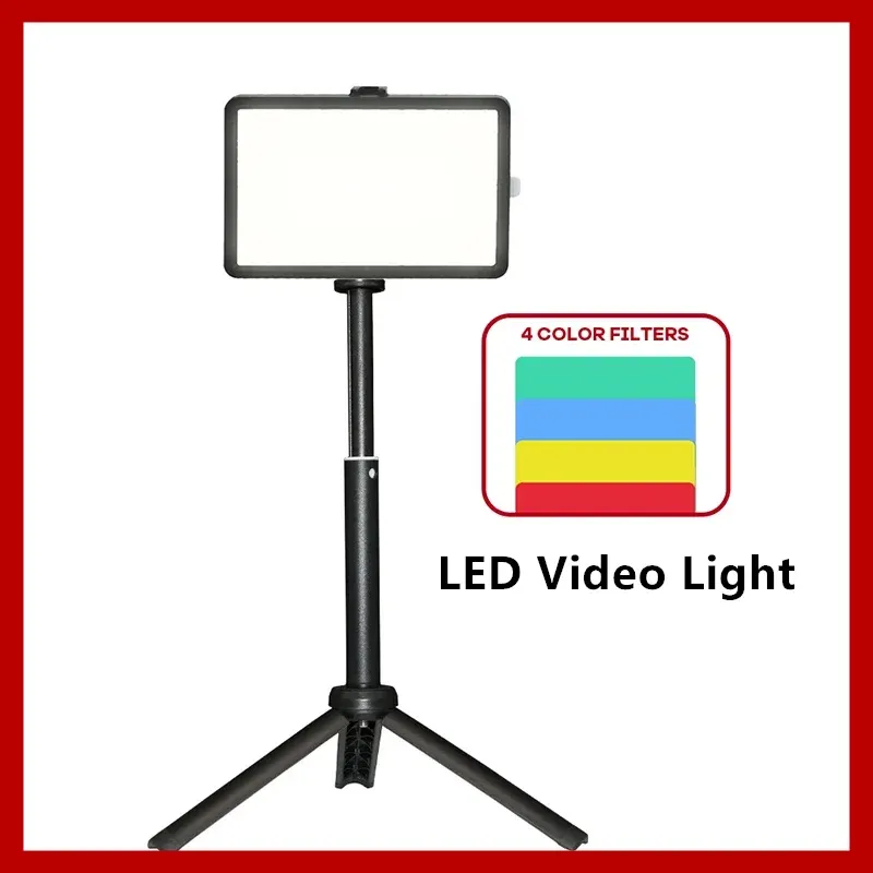 Lampe d'appoint LED à intensité variable pour webcam réseau, avec filtres de couleur, idéale pour le bureau, le streaming en direct, YouTube et TikTok