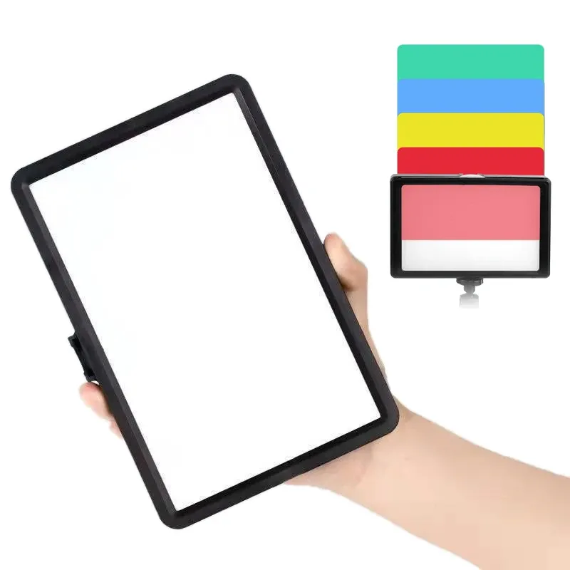 Lampe d'appoint LED à intensité variable pour webcam réseau, avec filtres de couleur, idéale pour le bureau, le streaming en direct, YouTube et TikTok 3