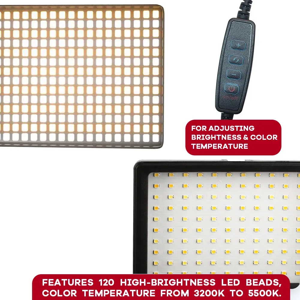 Lampe d'appoint LED à intensité variable pour webcam réseau, avec filtres de couleur, idéale pour le bureau, le streaming en direct, YouTube et TikTok 4