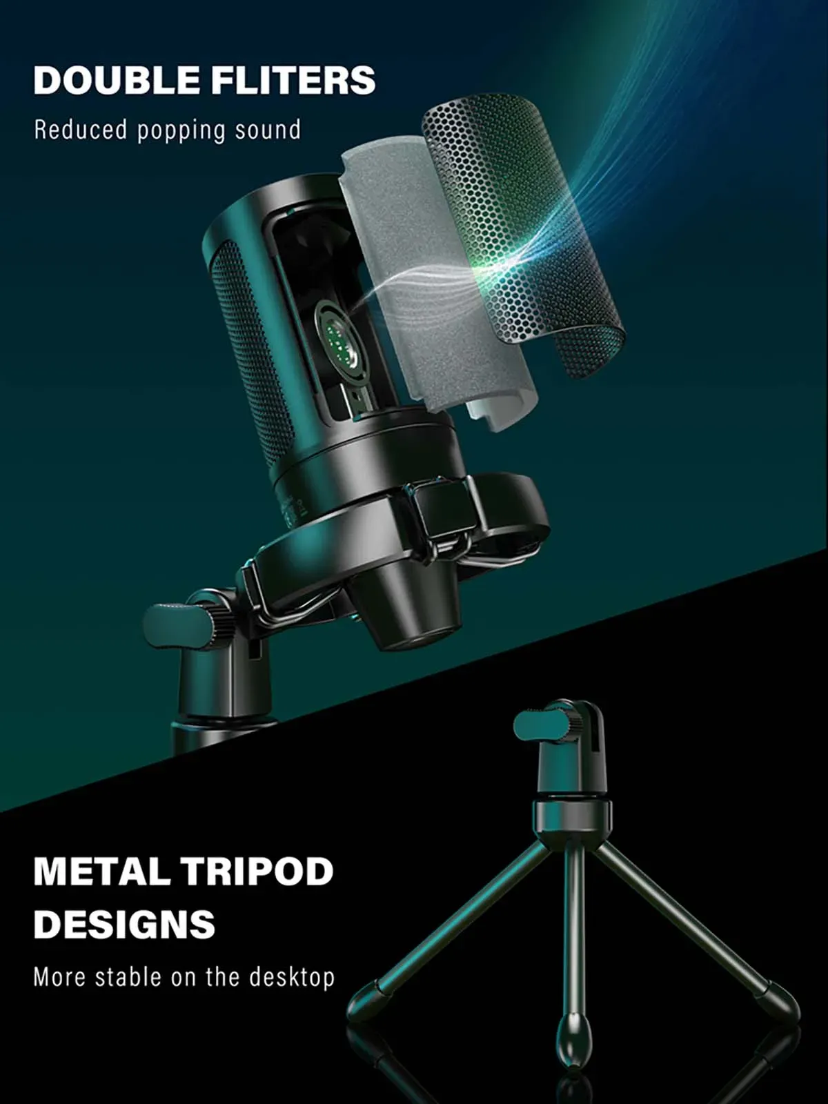 Détail du support antichoc du microphone AmpliGame A2