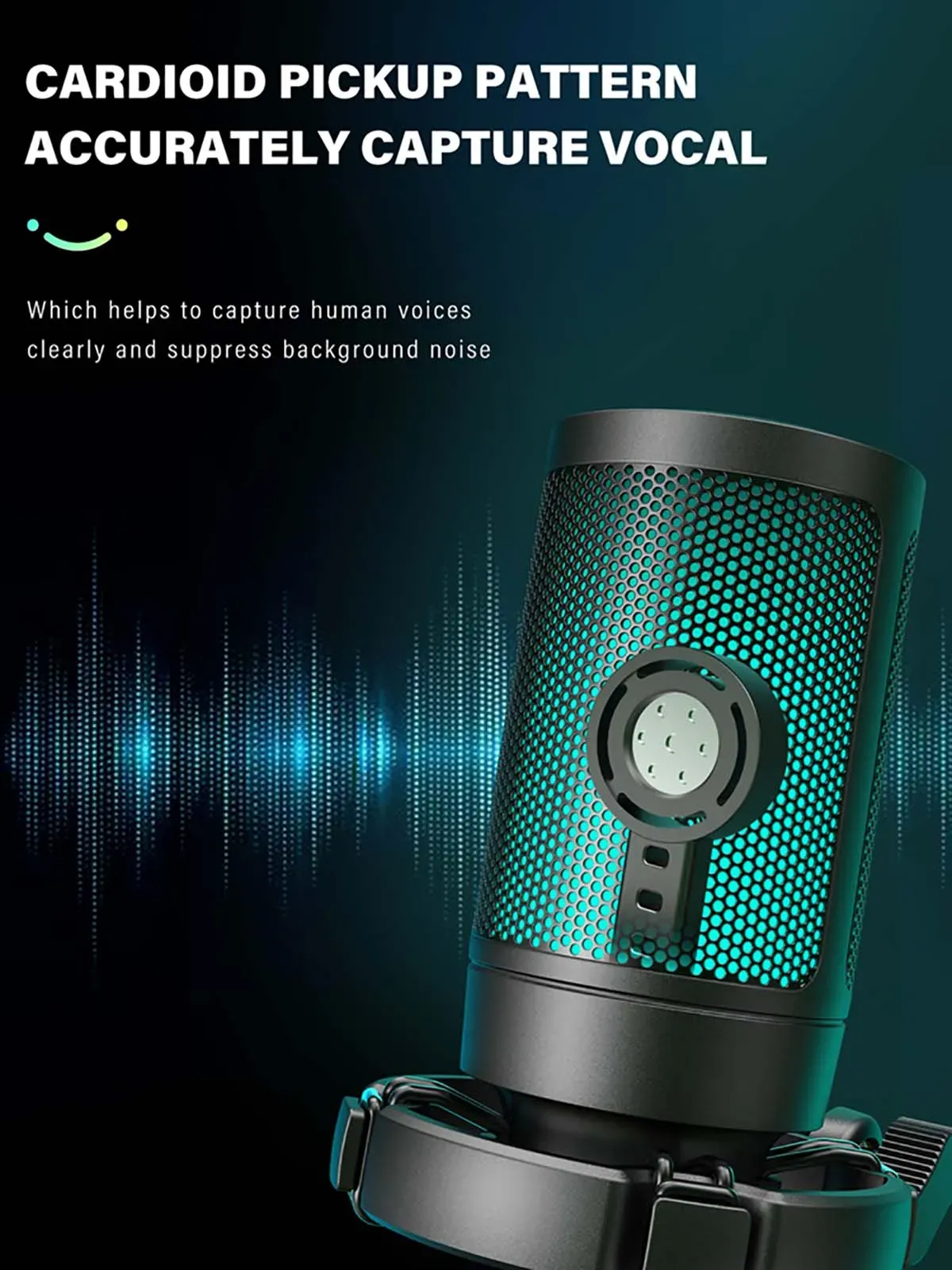 Microphone AmpliGame A2 avec bouton de sourdine tactile