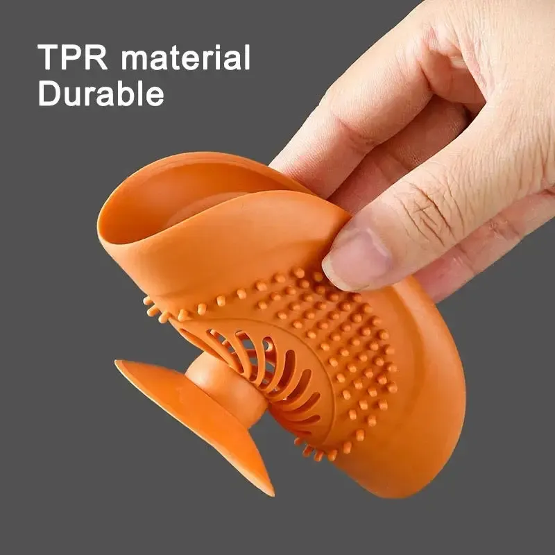 Bouchon de vidange en silicone avec filtre anti-cheveux pour évier et douche 5