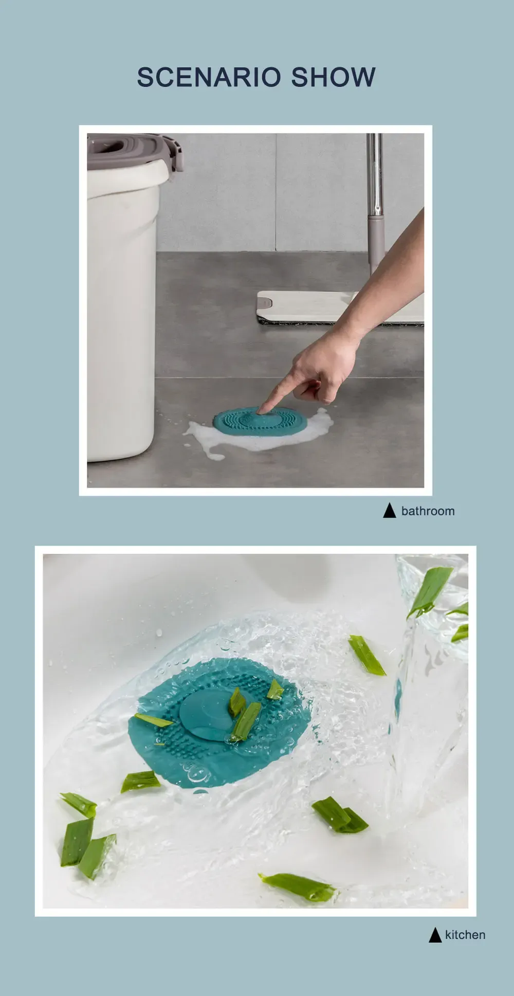 Bouchon d'évier en silicone, lifestyle