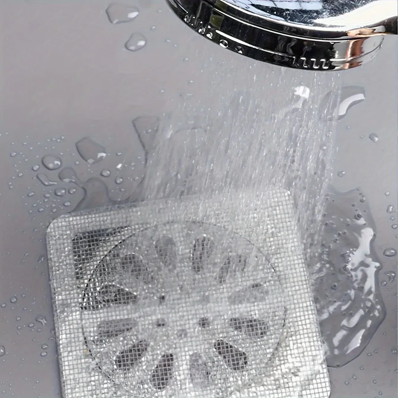 Crépine de douche anti-cheveux, filtre de vidange en maille autocollant pour sol de salle de bain 6
