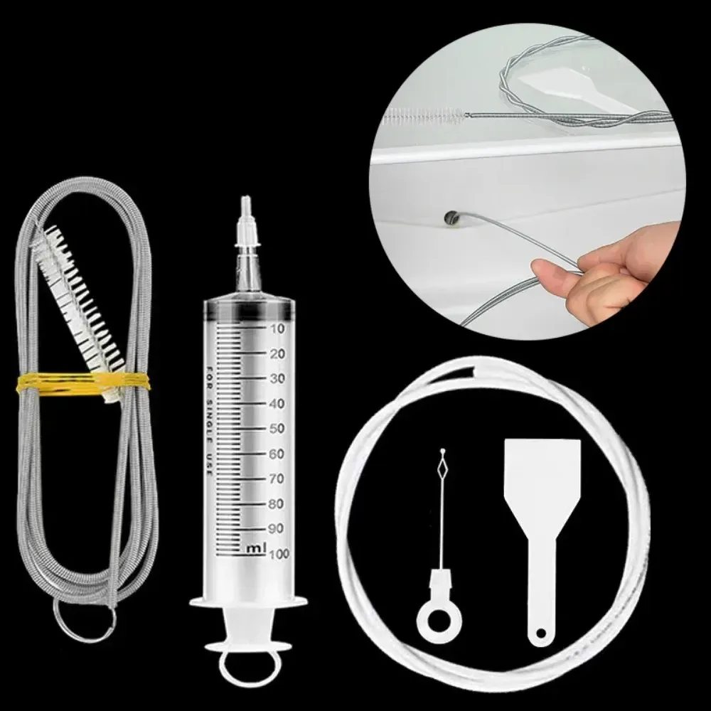 Ensemble de brosses de nettoyage en acier inoxydable pour livres, trou de vidange de réfrigérateur et tuyau flexible - Image 1