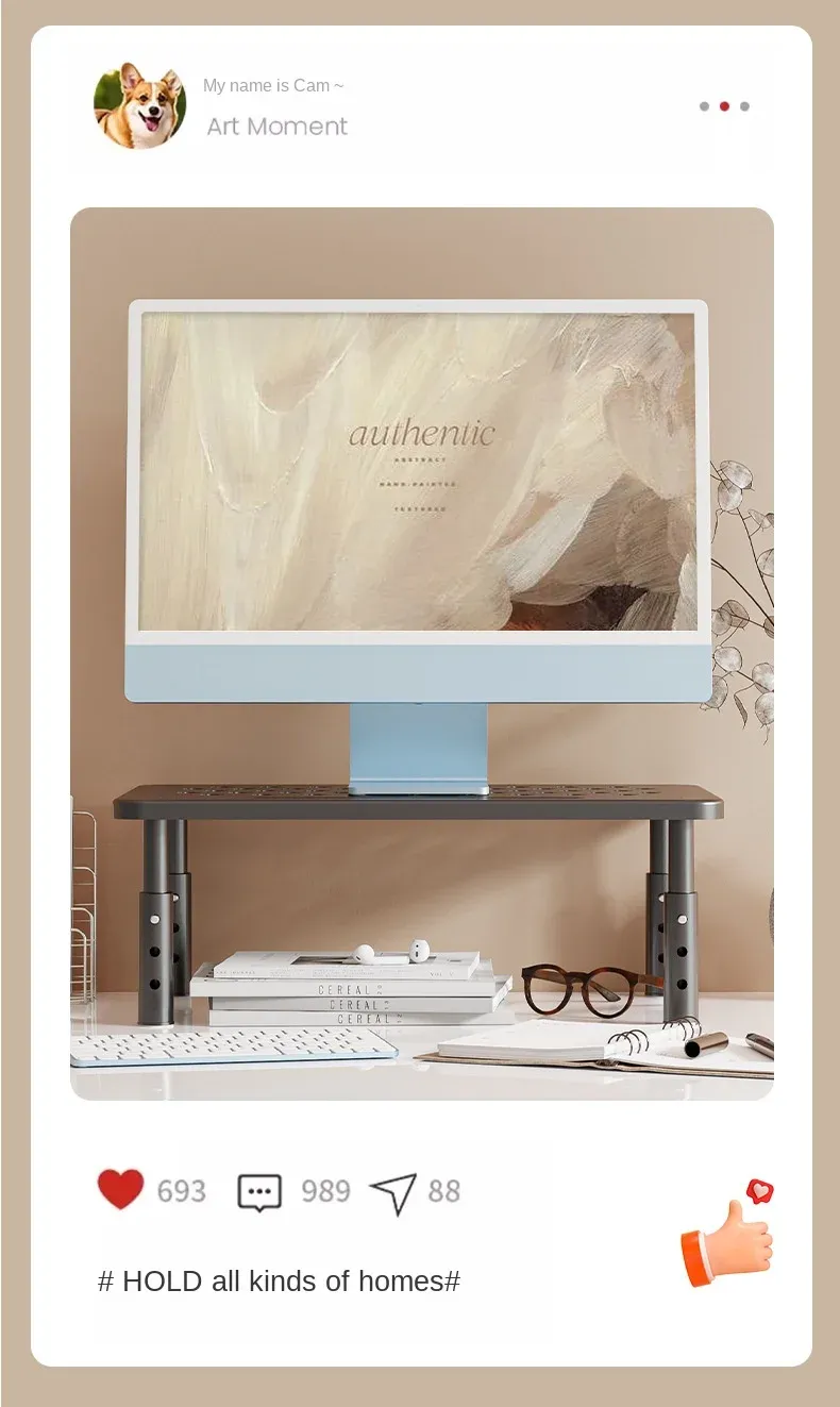 Support de moniteur, cadre de travail