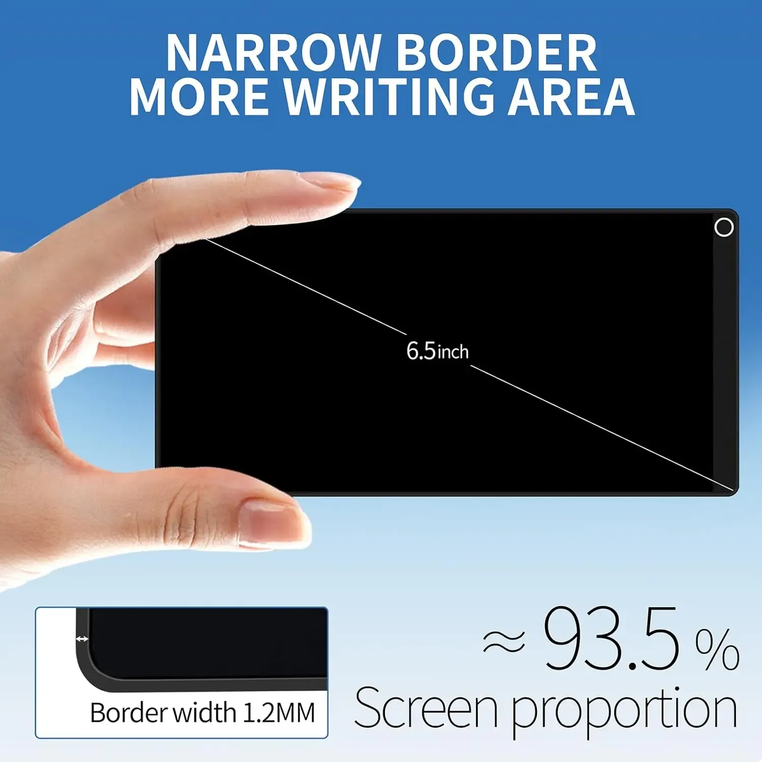 Tablette d'écriture LCD sous différents angles