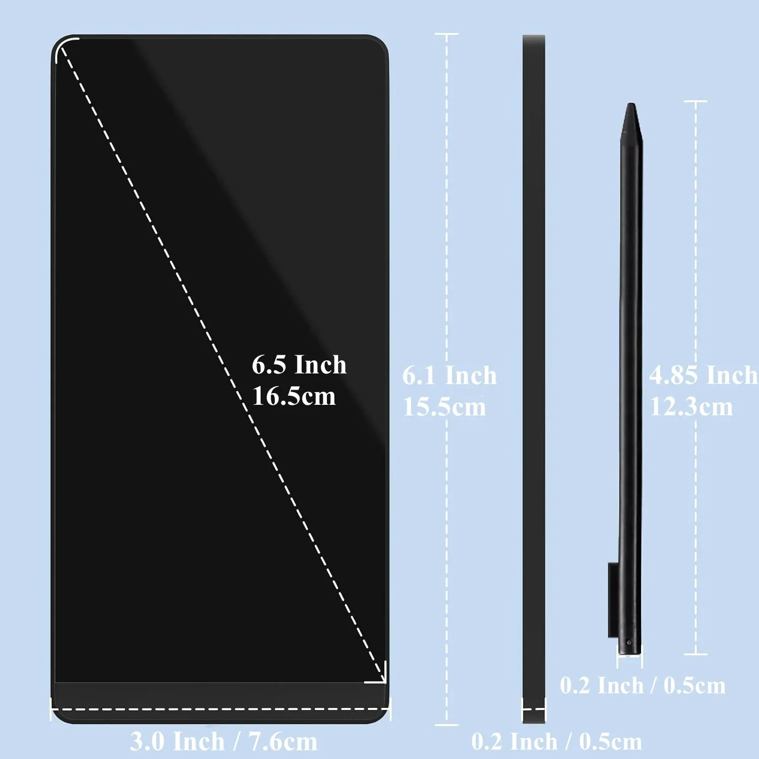 Gros plan sur la surface d'écriture de la tablette