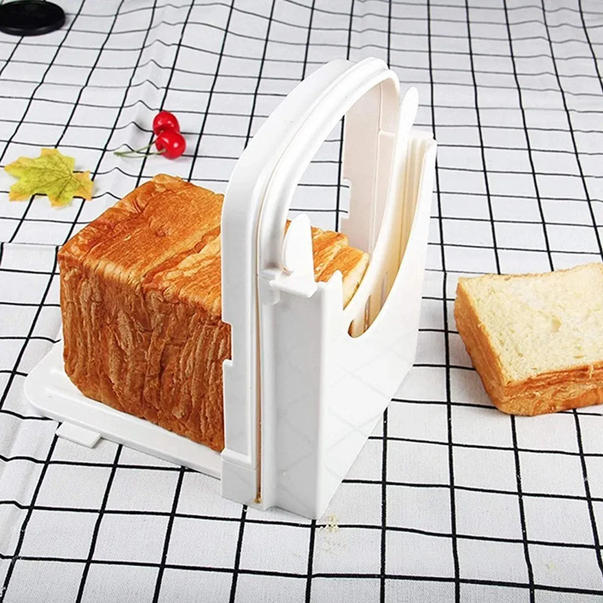 JXSLICER Machine à trancher le pain et toasts réglable, guide de coupe pliable en plastique, guide de coupe jxCutting pour la maison, accessoire de cuisine 3