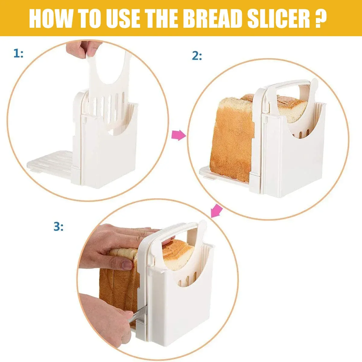 Trancheuse à pain polyvalente pour toasts, bagels et sandwichs