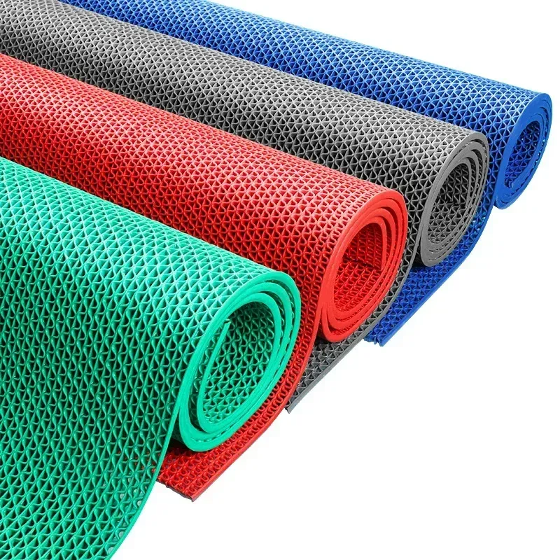 Tapis de sol antidérapant en PVC imperméable pour cuisine, piscine et extérieur, réf. D343 6