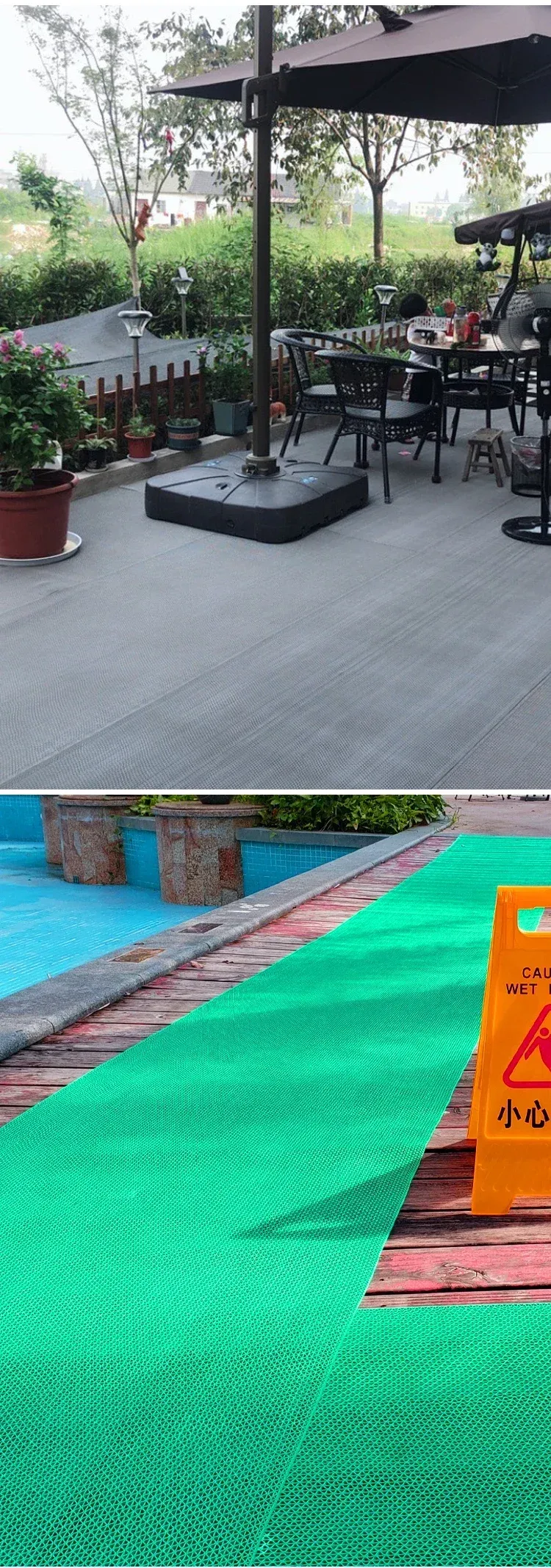 Tapis de sol en PVC dans un espace de vie