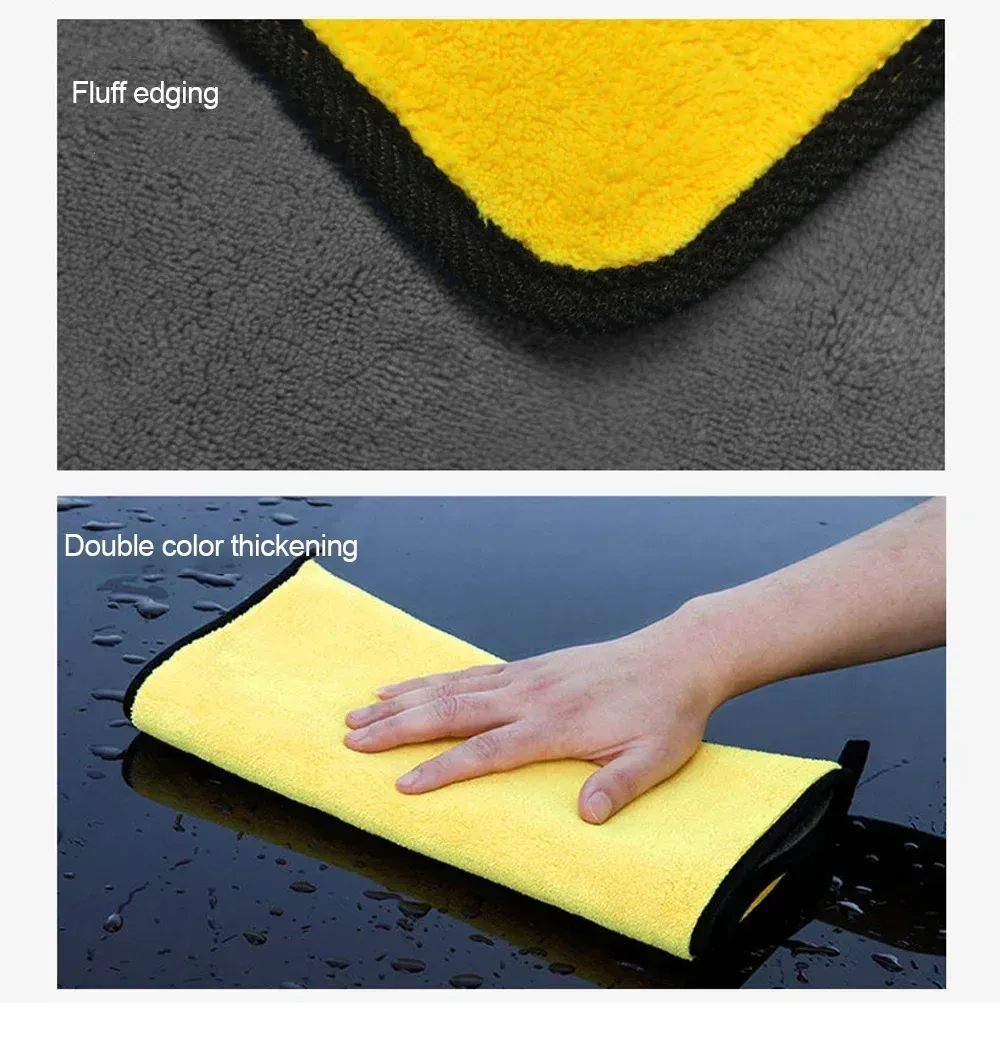 Finition soignée de la serviette microfibre