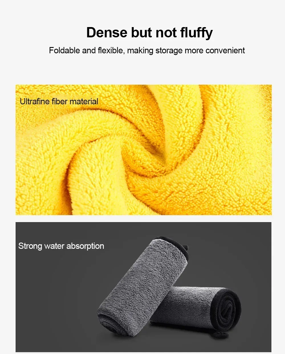 Serviette microfibre en situation