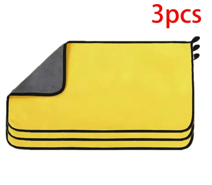 Serviettes de lavage et de séchage pour voiture en microfibre, double face, 30 x 30 cm / 30 x 60 cm, lot de 3, 5 ou 10 pièces 8
