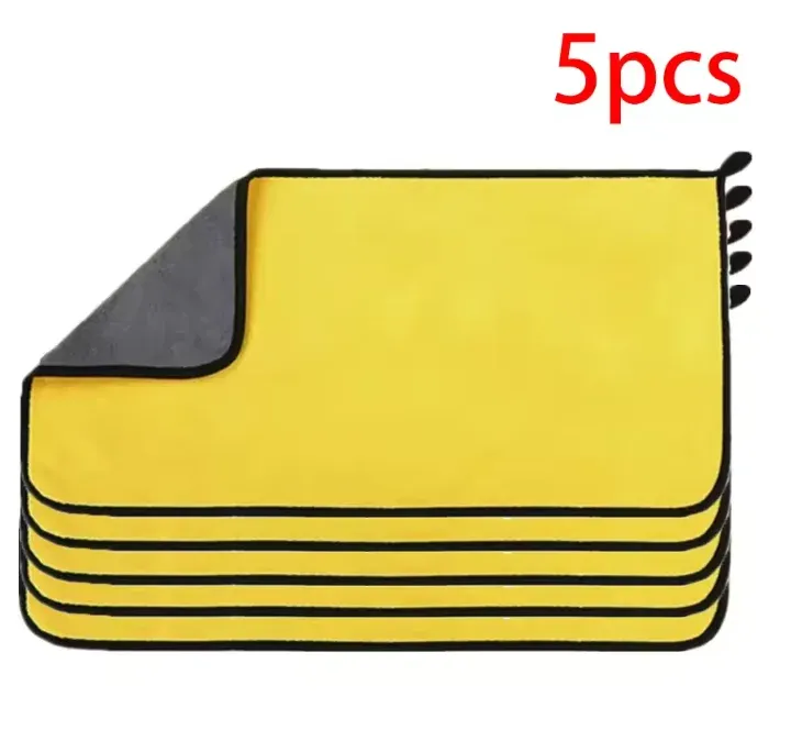 Serviettes de lavage et de séchage pour voiture en microfibre, double face, 30 x 30 cm / 30 x 60 cm, lot de 3, 5 ou 10 pièces 9