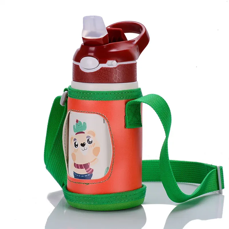Bouteille thermos enfant 400 ml en acier inoxydable 316 avec paille, forme canard pour bébé, gobelet isotherme sous vide 13