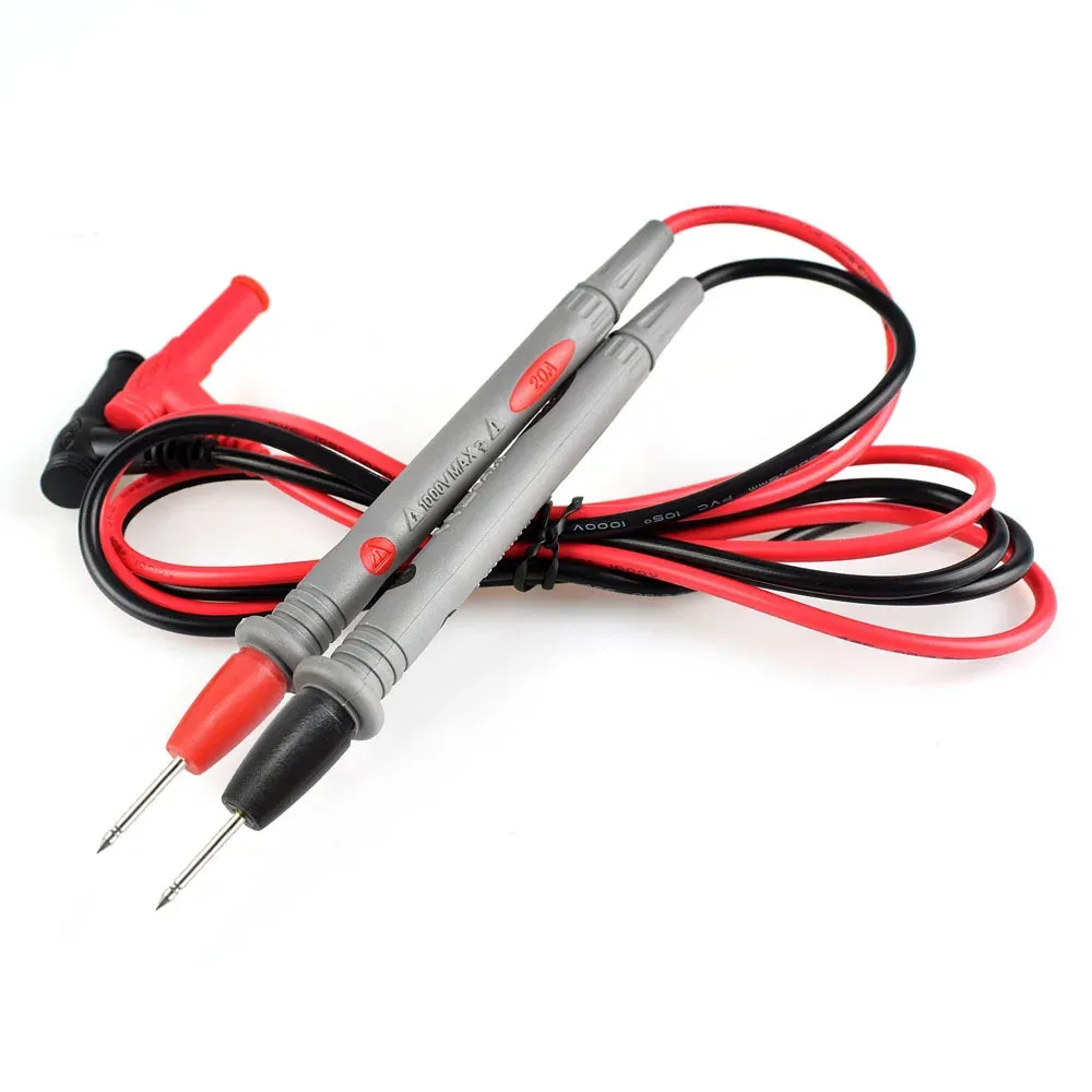 Paire de sondes pour multimètre numérique en silicone souple, avec pointes universelles et pinces crocodile, pour testeur LED 3
