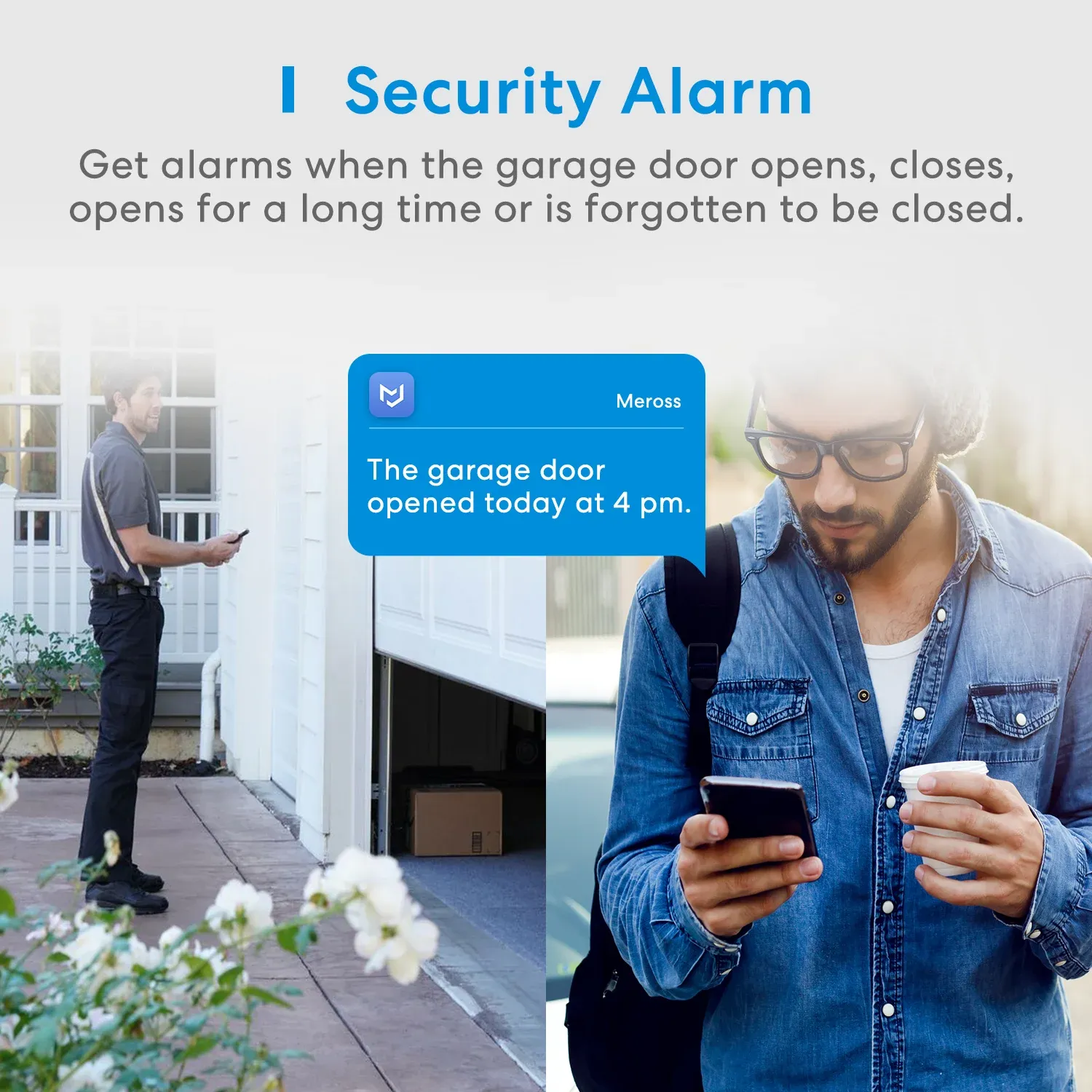 Ouvre-porte de garage intelligent Wi-Fi Meross MSG100 avec capteurs de porte, compatible Alexa et Google Home 2