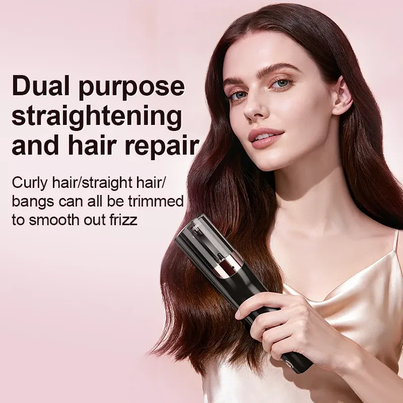 Tondeuse à cheveux sans fil pour pointes fourchues, cheveux secs, abîmés, cassants, bouclés, crépus ou lisses, tondeuse automatique pour femmes 3