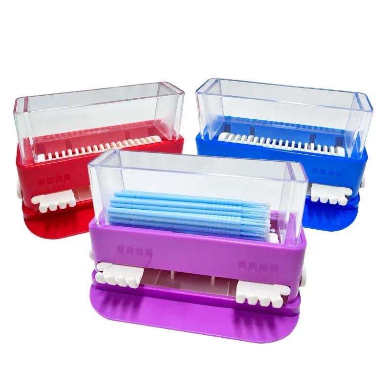 Support distributeur pour micro-applicateurs dentaires avec rangement pour pointes de brosse jetables 3
