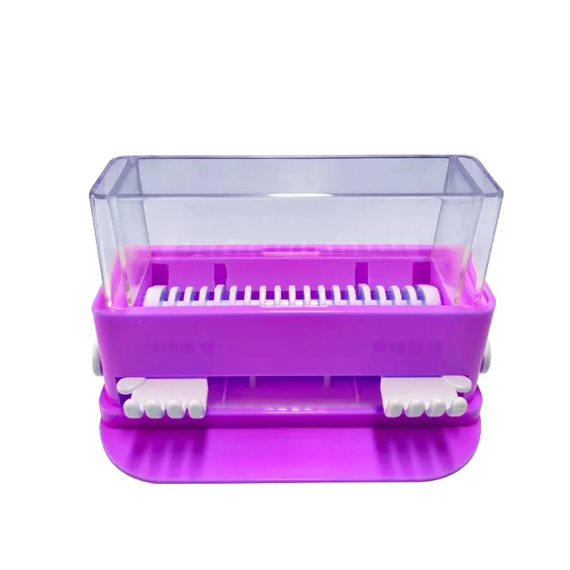 Support distributeur pour micro-applicateurs dentaires avec rangement pour pointes de brosse jetables 9