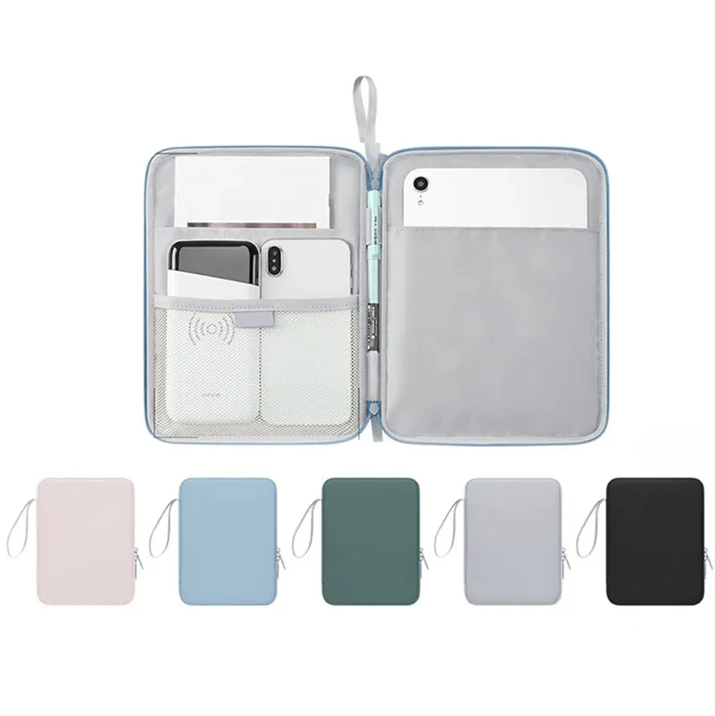 Housse à manches pour tablette 10,9 et 12,9 pouces, étui antichoc avec pochette multi-poches 6