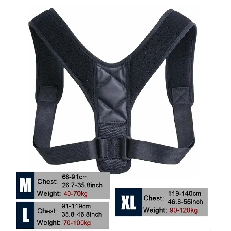Ceinture de correction posturale pour le dos, anti-bosse, correction de la posture assise, unisexe, respirante, galbante 2