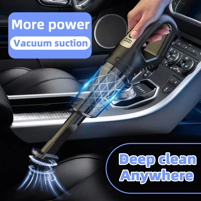 Aspirateur à main polyvalent pour voiture, puissante aspiration, rechargeable, double usage, petit aspirateur sans fil pour voiture et maison