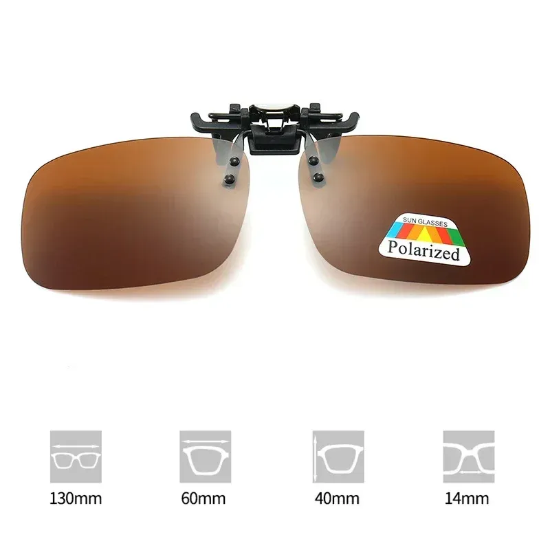 Clip polarisé pour lunettes de soleil et de conduite, protection UV400, vision nocturne haute définition 17