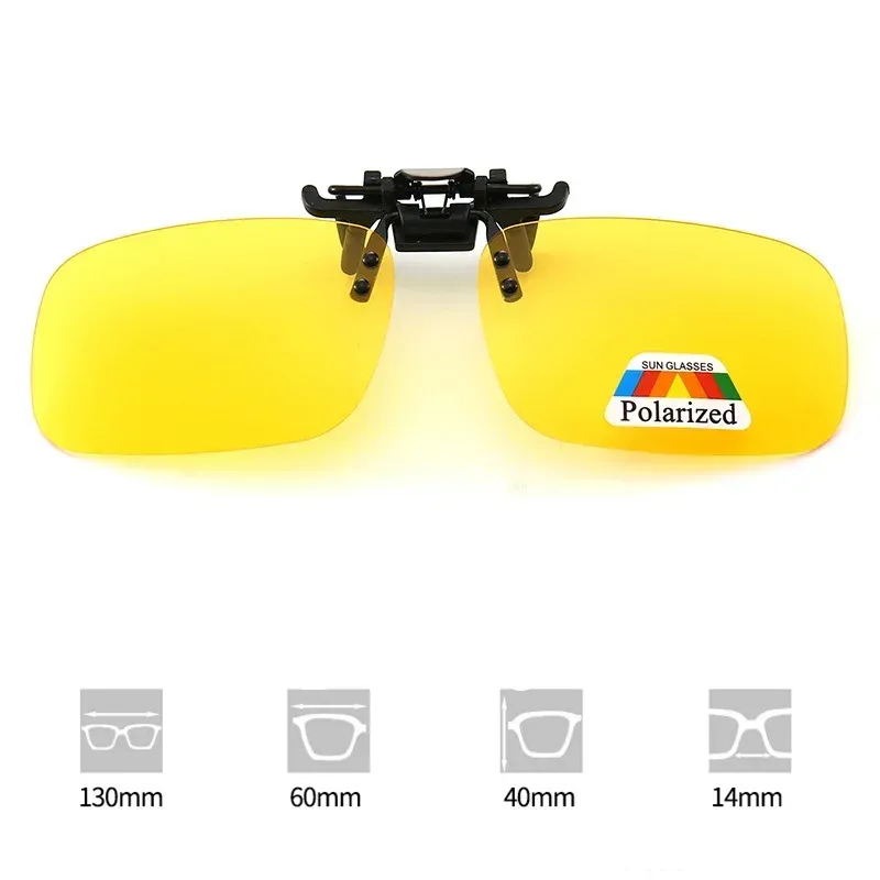 Clip polarisé pour lunettes de soleil et de conduite, protection UV400, vision nocturne haute définition 9
