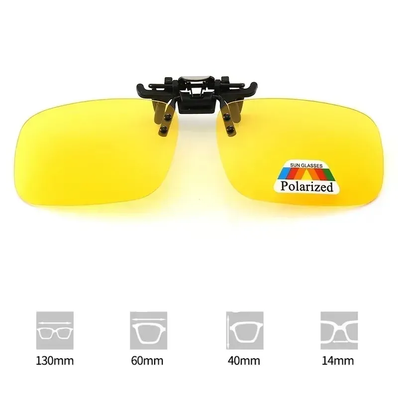 Clip polarisé pour lunettes de soleil et de conduite, protection UV400, vision nocturne haute définition 12