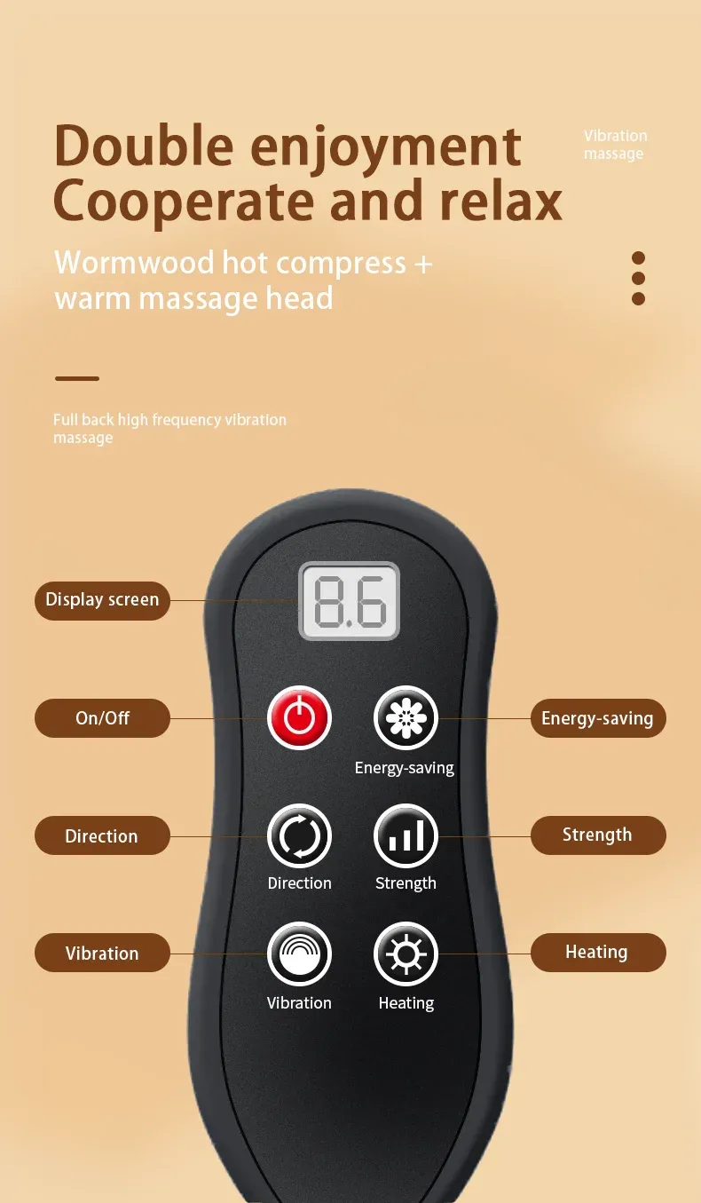 Détail des fonctions du masseur