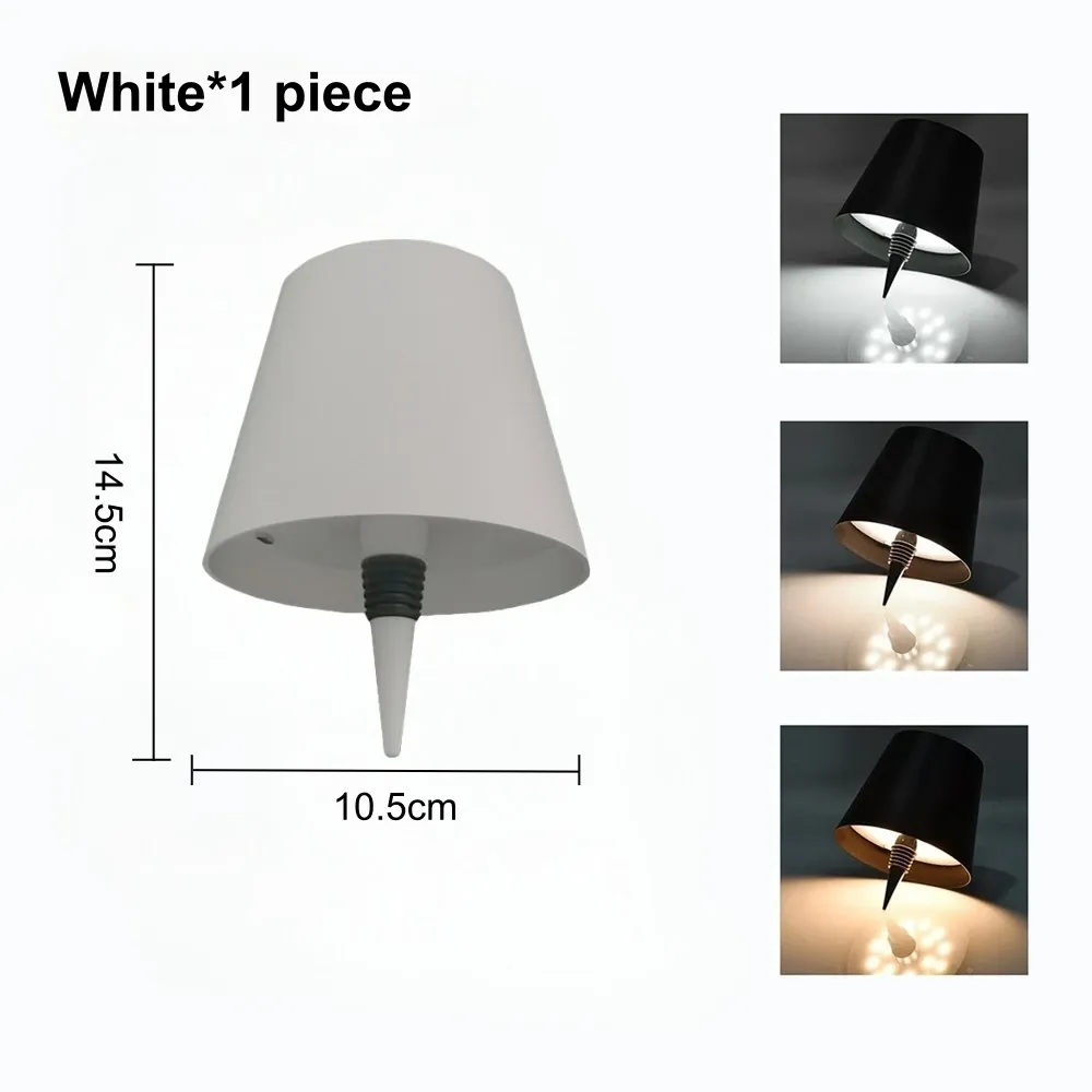 Lampe de table sans fil AITHEA à LED pour bouteille de vin, rechargeable, avec interrupteur tactile, veilleuse décorative pour cafés, bars et restaurants 12