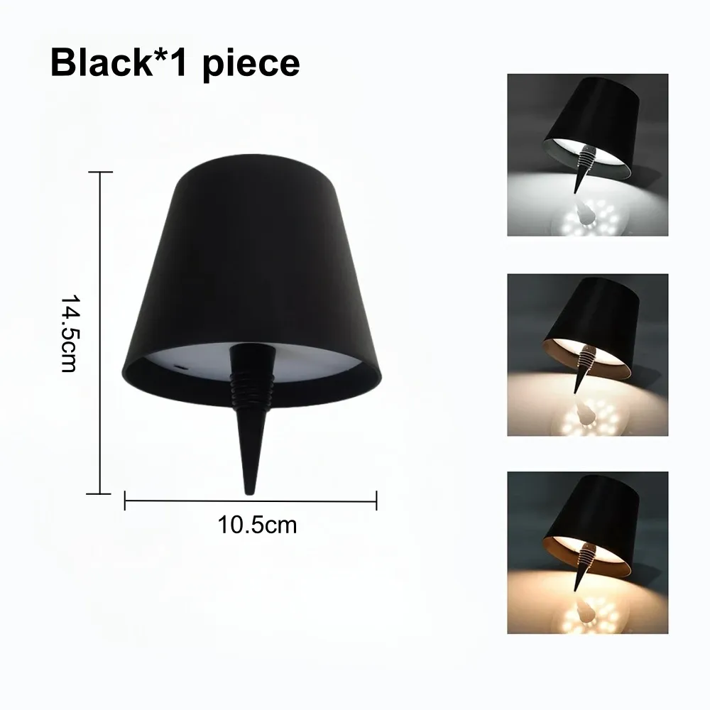 Lampe de table sans fil AITHEA à LED pour bouteille de vin, rechargeable, avec interrupteur tactile, veilleuse décorative pour cafés, bars et restaurants 11