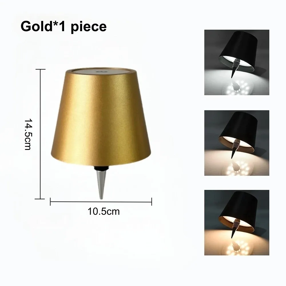 Lampe de table sans fil AITHEA à LED pour bouteille de vin, rechargeable, avec interrupteur tactile, veilleuse décorative pour cafés, bars et restaurants 10