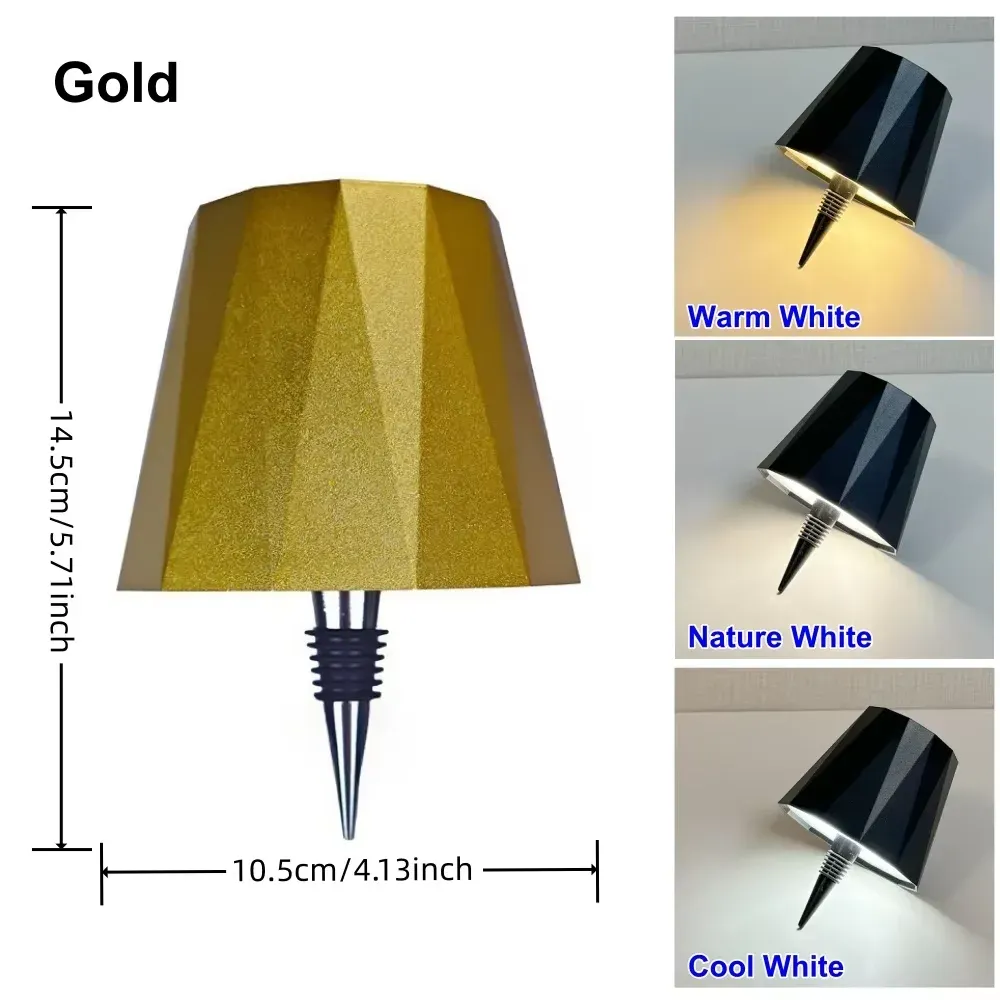 Lampe de table sans fil AITHEA à LED pour bouteille de vin, rechargeable, avec interrupteur tactile, veilleuse décorative pour cafés, bars et restaurants 13