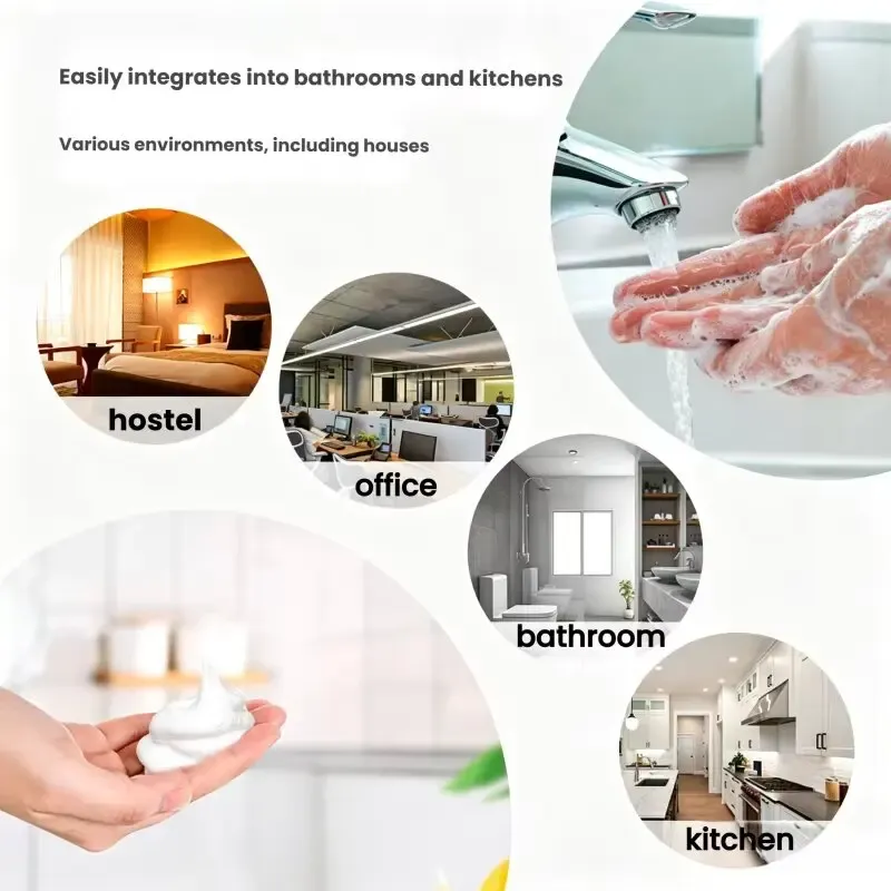 Distributeur de savon moussant automatique sans contact à induction intelligent pour la maison, l'hôtel et la salle de bain 2