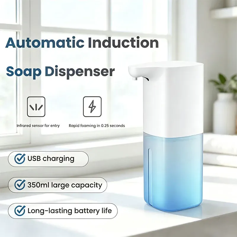 Distributeur de savon moussant automatique au design épuré