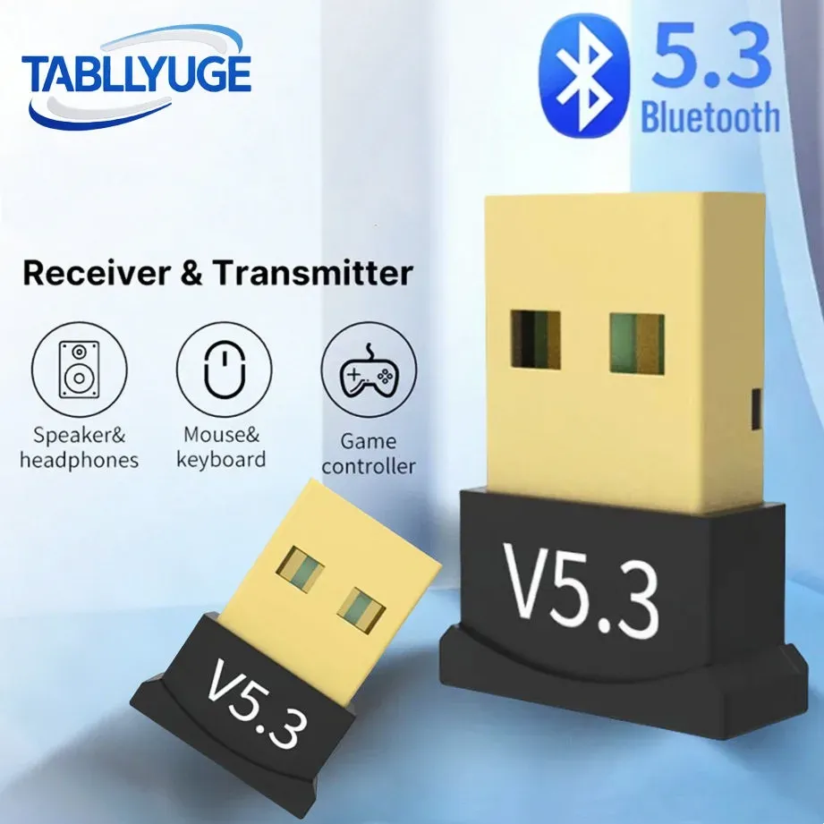 Adaptateur USB Bluetooth 5.3 pour PC et ordinateur portable, dongle sans fil compatible souris et clavier, prise en charge de Windows 7/8.1/10/11