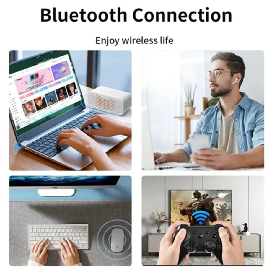 Adaptateur USB Bluetooth 5.3 pour PC et ordinateur portable, dongle sans fil compatible souris et clavier, prise en charge de Windows 7/8.1/10/11 5