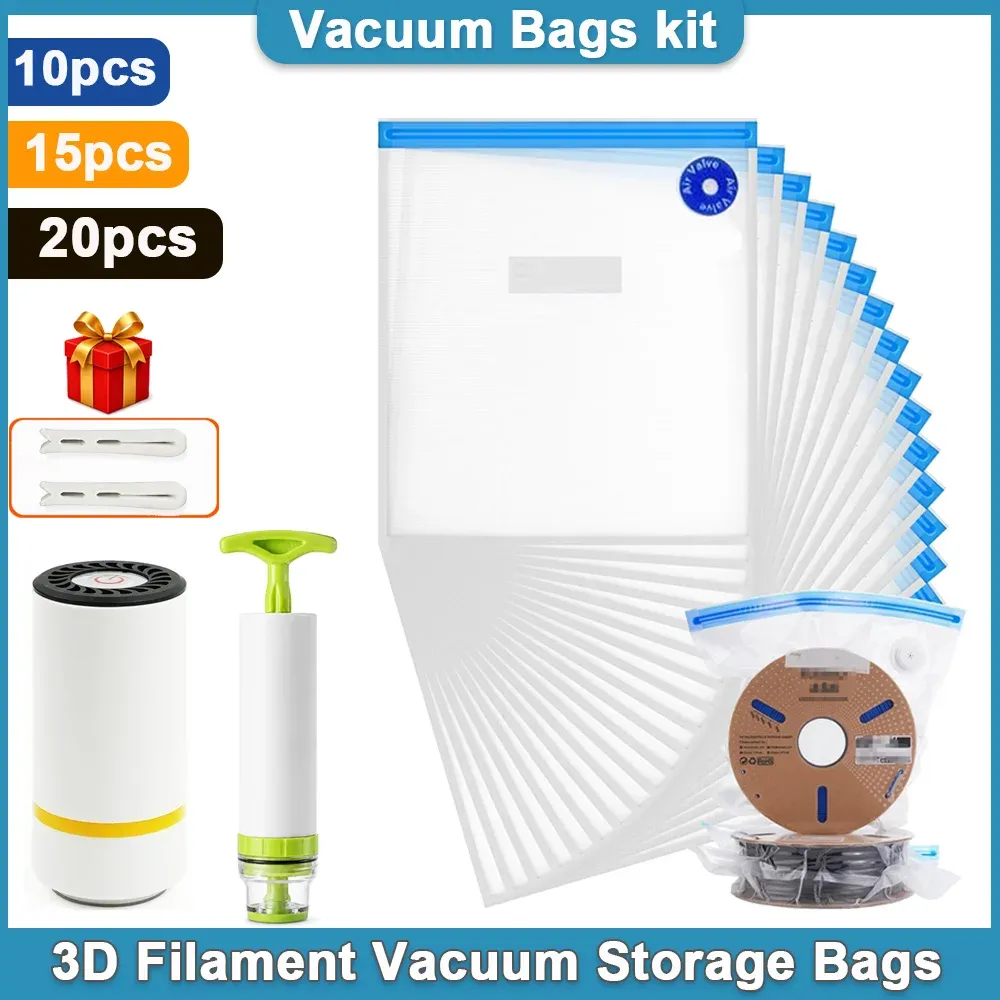 Sacs de rangement sous vide pour filament d'impression 3D avec pompe USB - Image 1