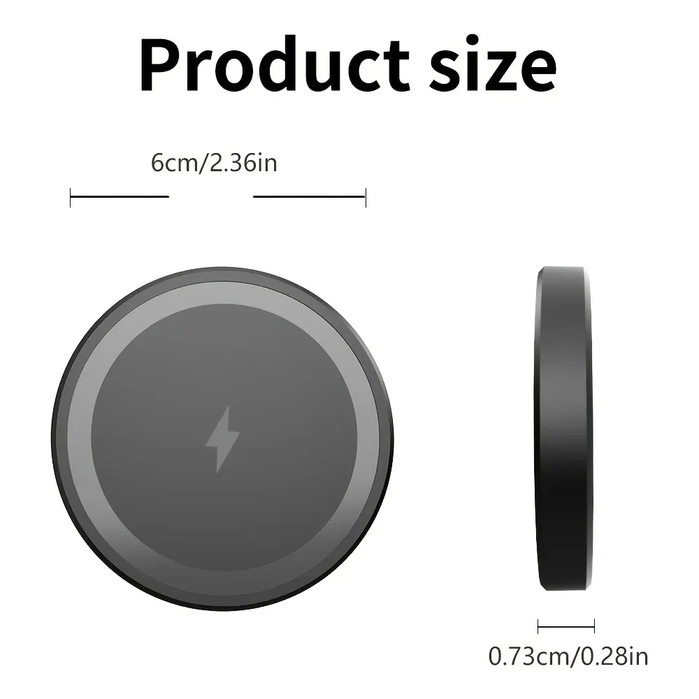 Mini chargeur magnétique sans fil pour iPhone MagSafe, AirPods 4 et AirPods Pro – Station de charge rapide 6