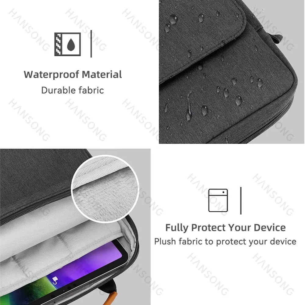 Sac bandoulière pour tablette compatible iPad Air Pro 12,9 pouces, iPad Air 10,9 pouces et Galaxy Tab A 10 pouces 5