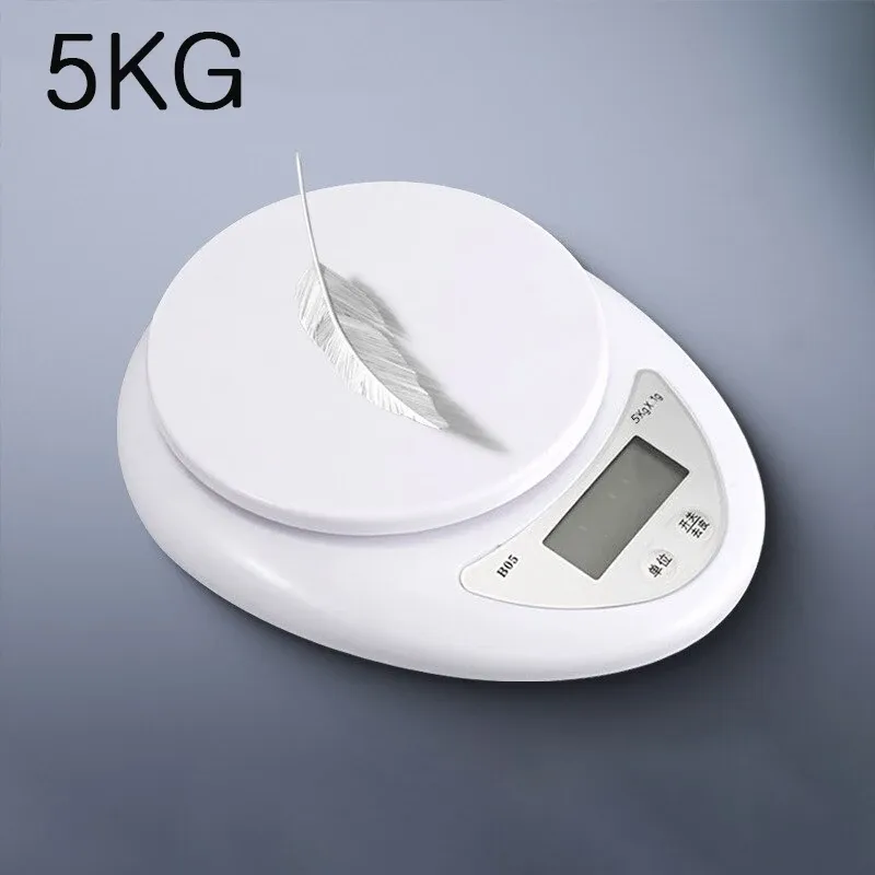 Balance de cuisine électronique portable 5 kg / 1 g à écran LCD