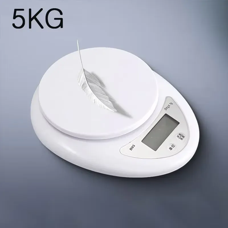 Balance de cuisine numérique portable en blanc