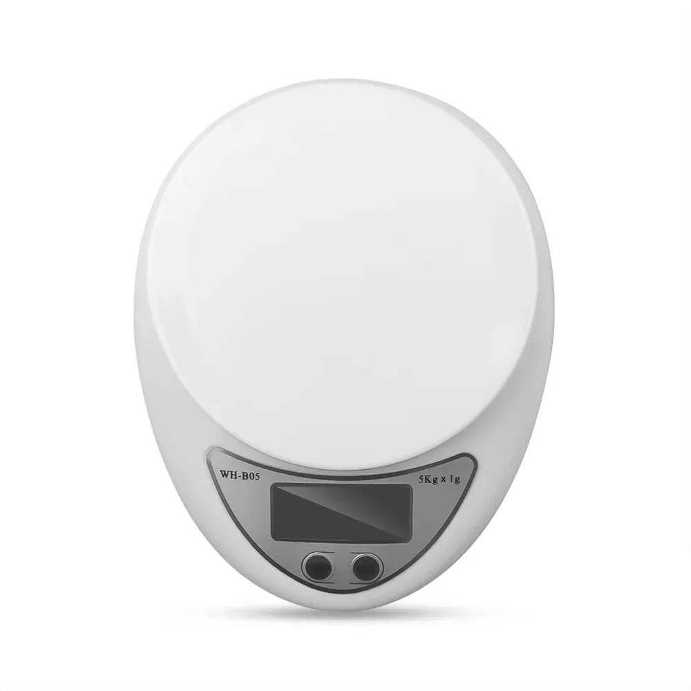 Balance de cuisine électronique portable 5 kg / 1 g à écran LCD 7